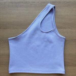 Forever 21 Lavender One-Shoulder Crop Top